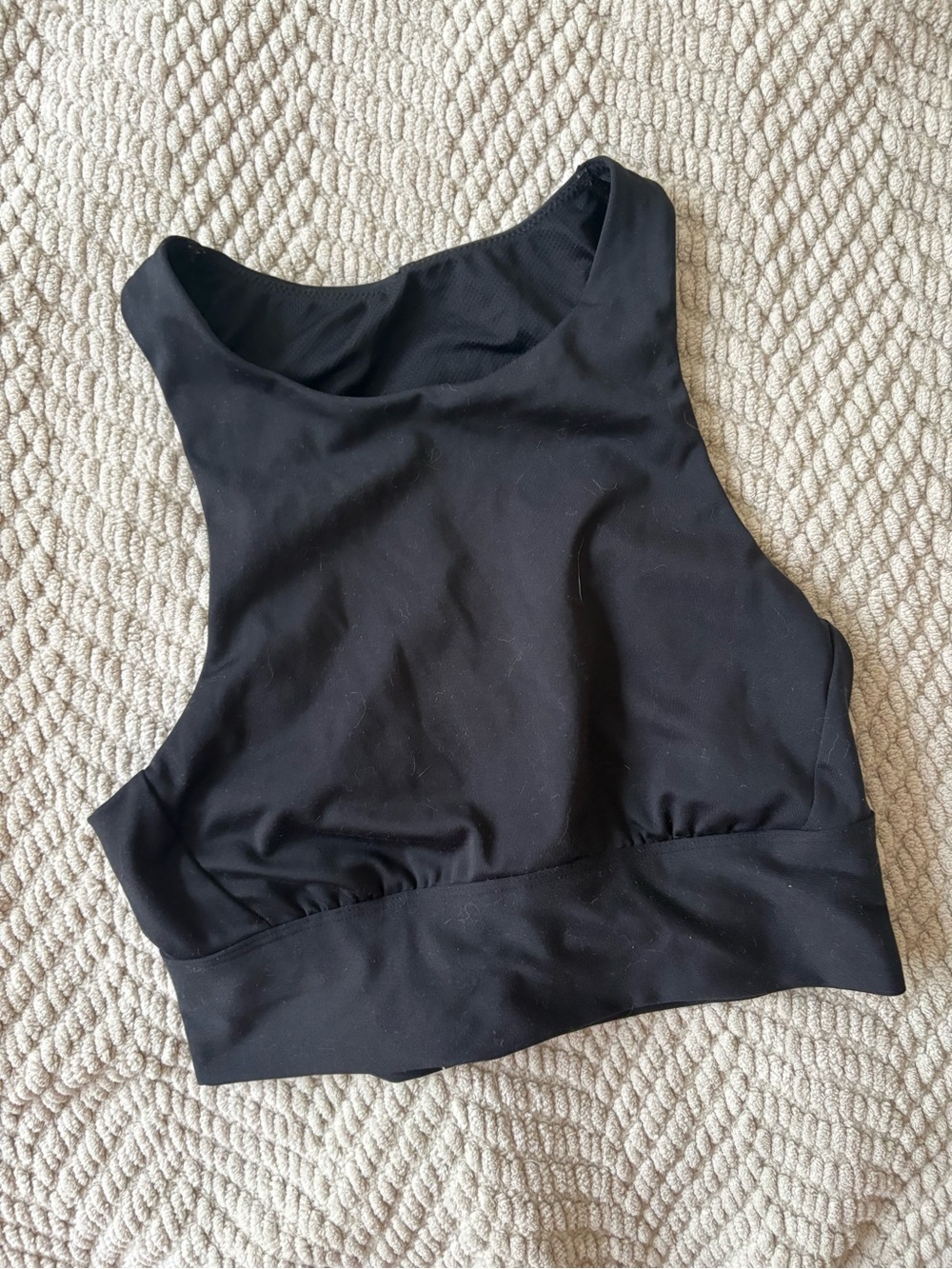 all in motion Black High-Neck Crop Sports Top